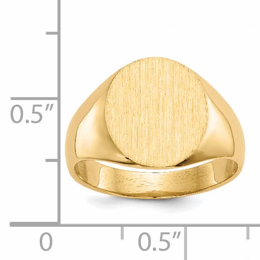 Lovely Rita's Ring 14k Yellow Gold Men's Polished Signet Ring