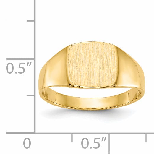 Lovely Rita's Ring 14k Yellow Gold Men's Solid Back Signet Ring