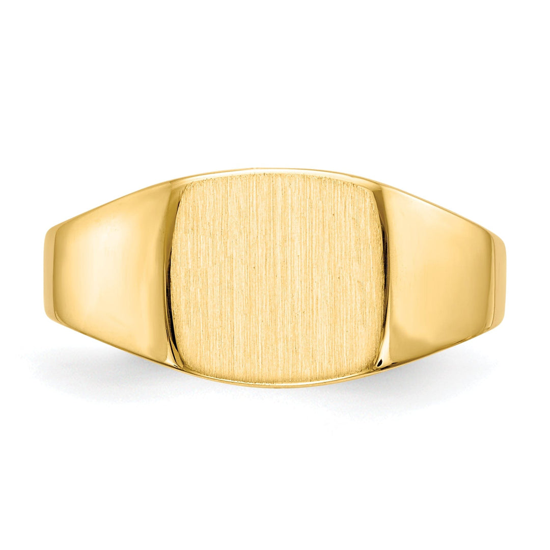 Lovely Rita's Ring 14k Yellow Gold Men's Solid Back Signet Ring