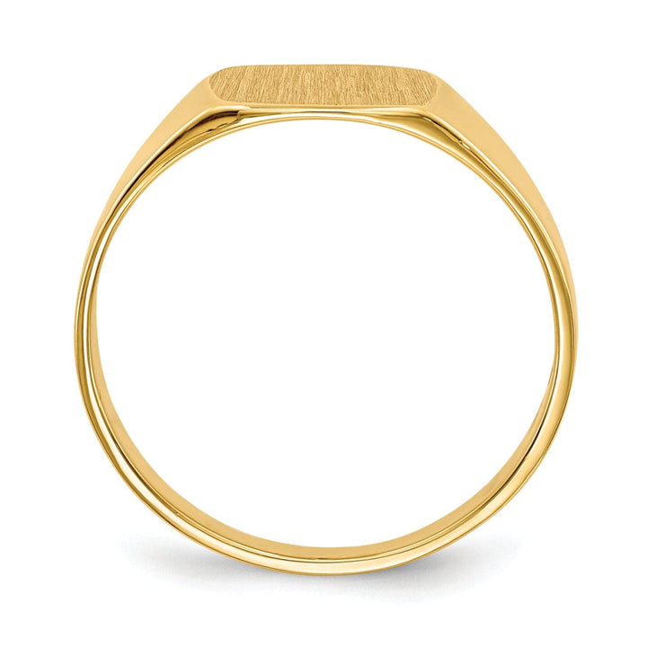 Lovely Rita's Ring 14k Yellow Gold Men's Solid Back Signet Ring