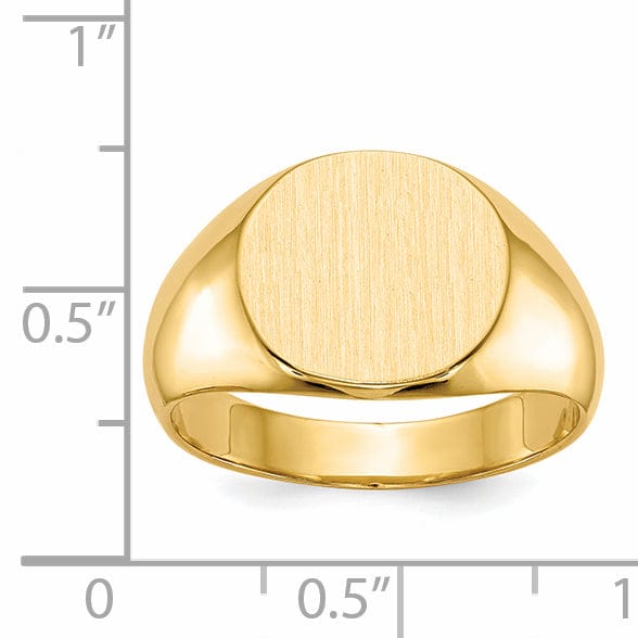 Lovely Rita's Ring 14k Yellow Gold Men's Solid Back Signet Ring