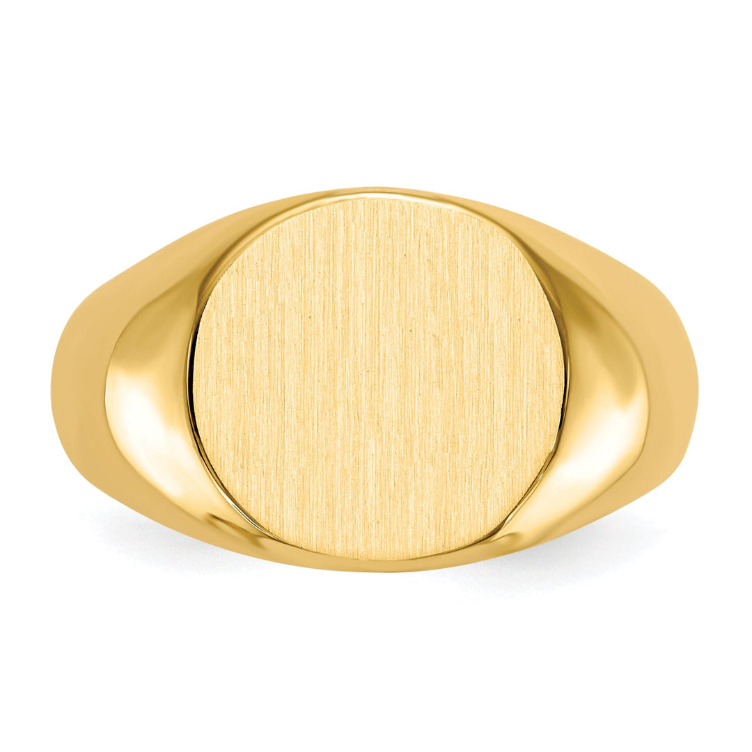 Lovely Rita's Ring 14k Yellow Gold Men's Solid Back Signet Ring