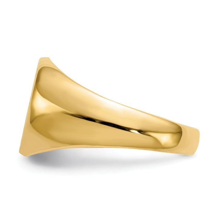 Lovely Rita's Ring 14k Yellow Gold Men's Solid Back Signet Ring