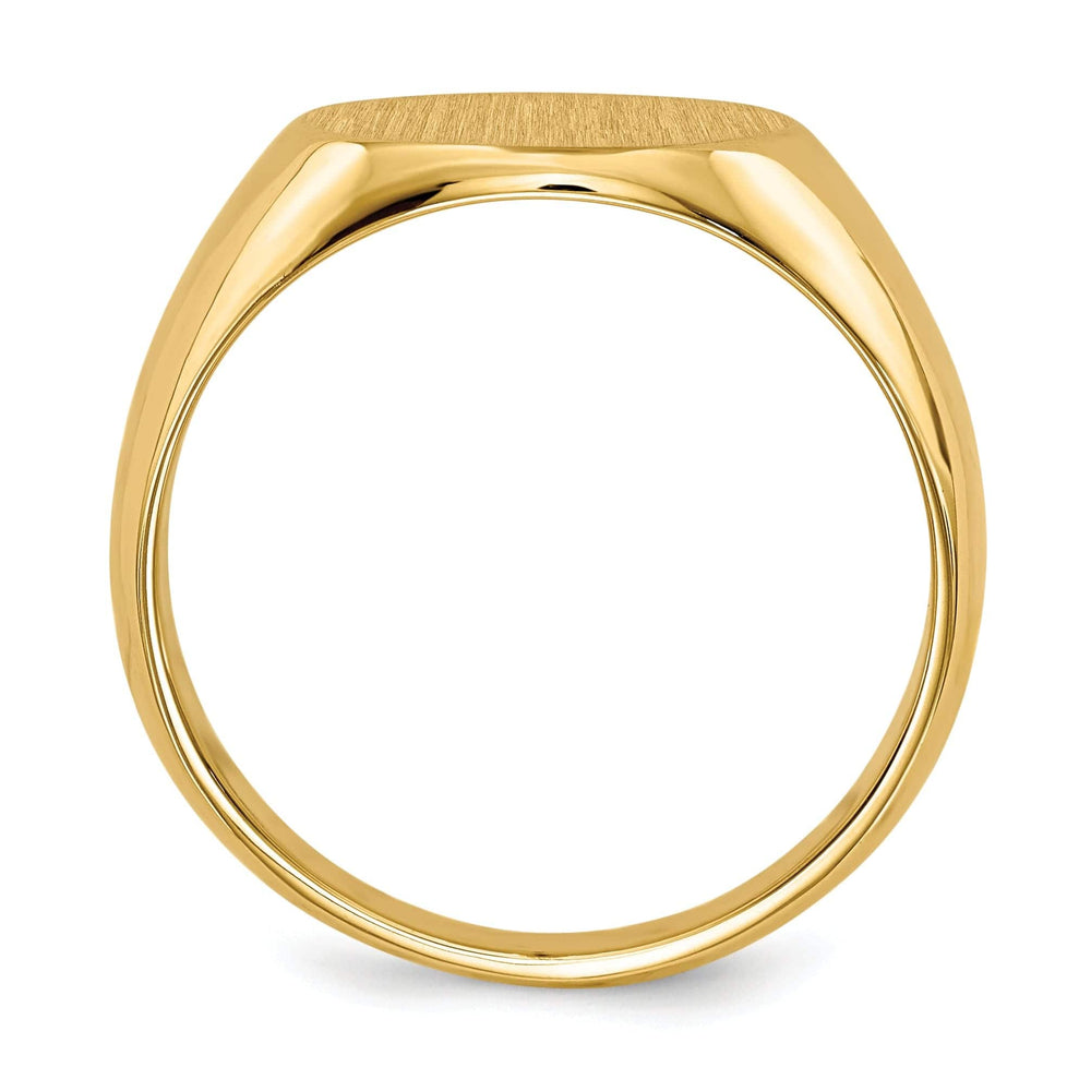 Lovely Rita's Ring 14k Yellow Gold Men's Solid Back Signet Ring