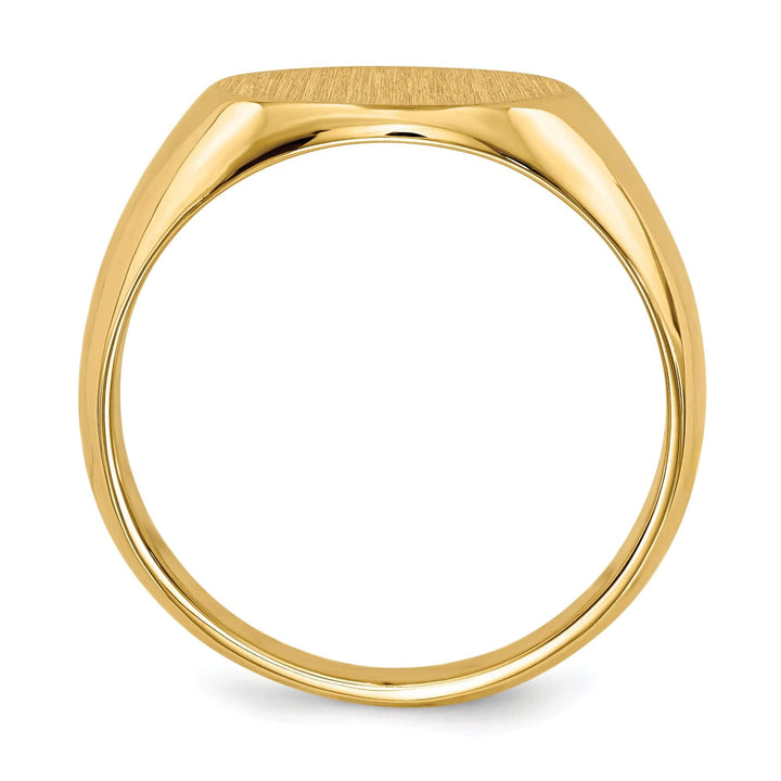 Lovely Rita's Ring 14k Yellow Gold Men's Solid Back Signet Ring