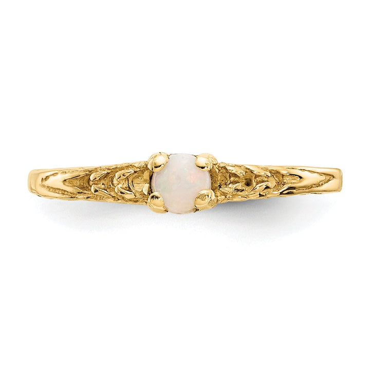 Lovely Rita's Ring 14k Yellow Gold Opal Birthstone Baby Ring