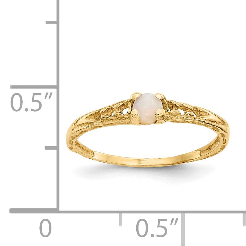 Lovely Rita's Ring 14k Yellow Gold Opal Birthstone Baby Ring