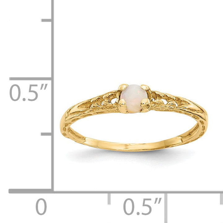 Lovely Rita's Ring 14k Yellow Gold Opal Birthstone Baby Ring