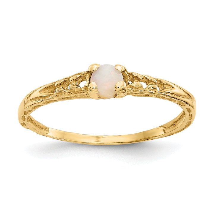 Lovely Rita's Ring 14k Yellow Gold Opal Birthstone Baby Ring