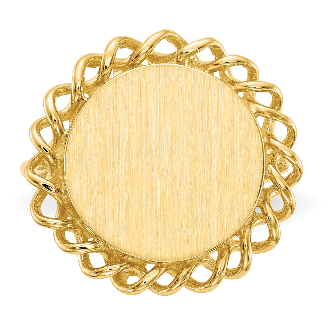 Lovely Rita's Ring 14k Yellow Gold Open Back Signet Ring