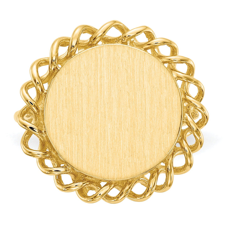 Lovely Rita's Ring 14k Yellow Gold Open Back Signet Ring