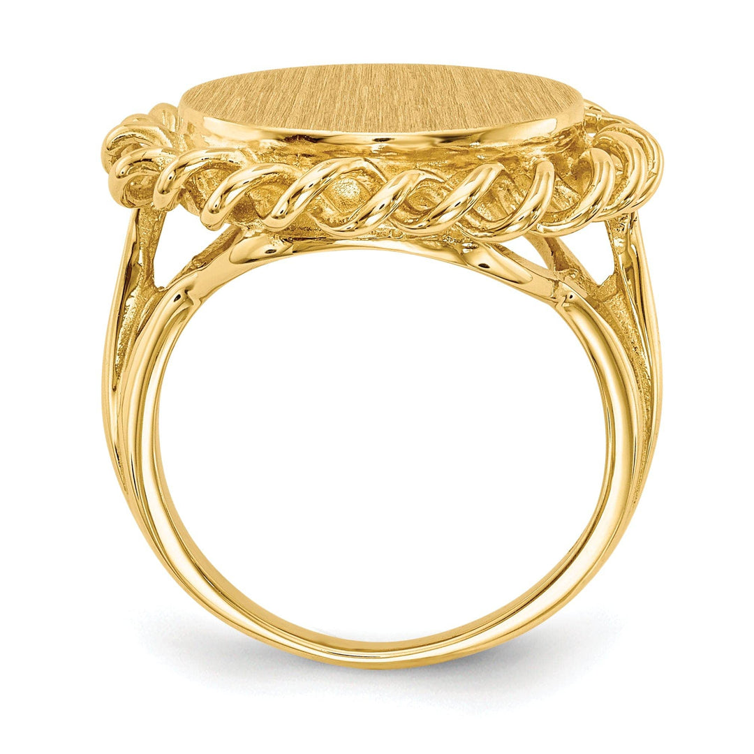 Lovely Rita's Ring 14k Yellow Gold Open Back Signet Ring