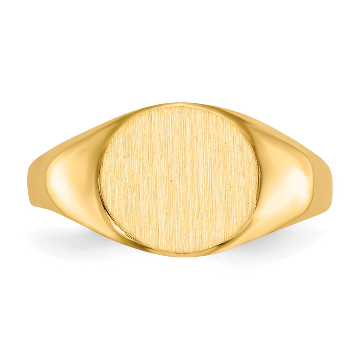 Lovely Rita's Ring 14k Yellow Gold Open Back Signet Ring