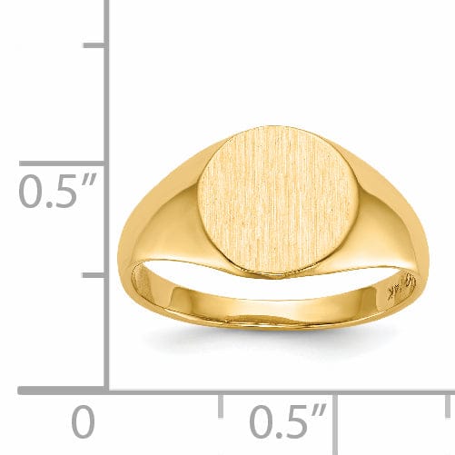 Lovely Rita's Ring 14k Yellow Gold Open Back Signet Ring