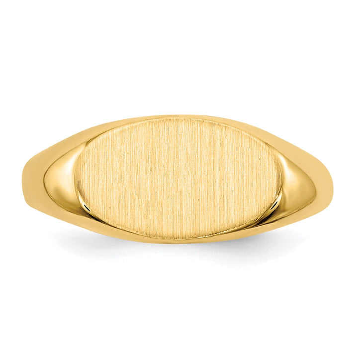 Lovely Rita's Ring 14k Yellow Gold Open Back Signet Ring