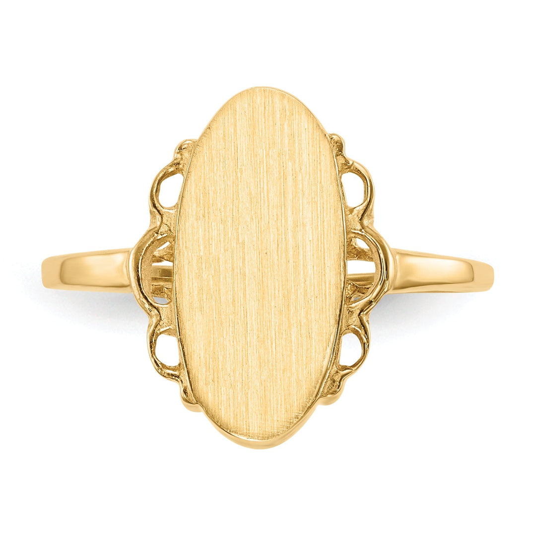 Lovely Rita's Ring 14k Yellow Gold Open Back Signet Ring