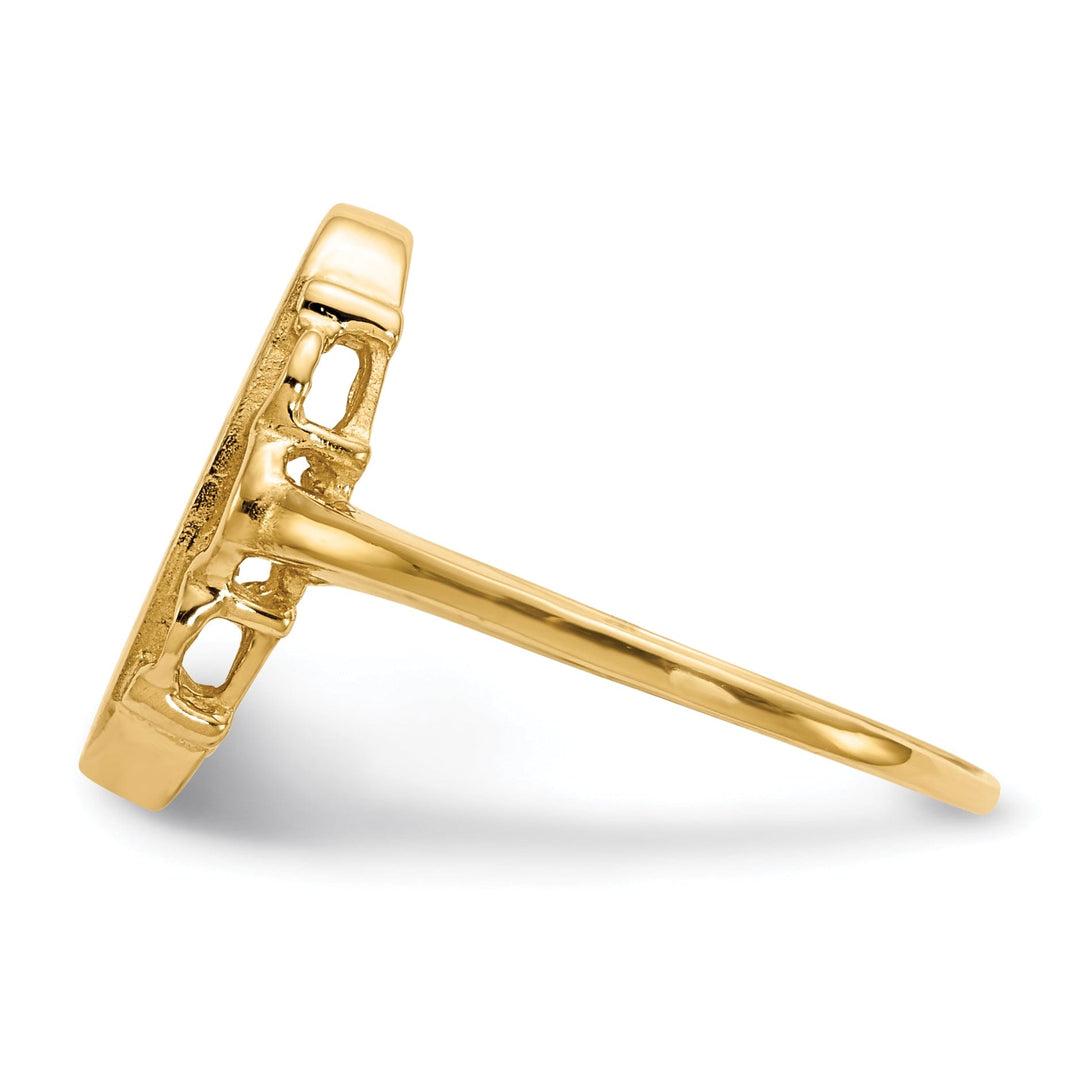 Lovely Rita's Ring 14k Yellow Gold Open Back Signet Ring