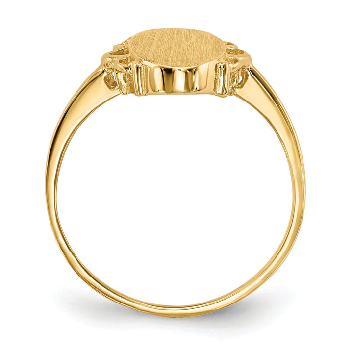 Lovely Rita's Ring 14k Yellow Gold Open Back Signet Ring