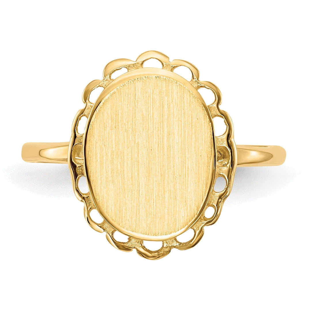 Lovely Rita's Ring 14k Yellow Gold Open Back Signet Ring