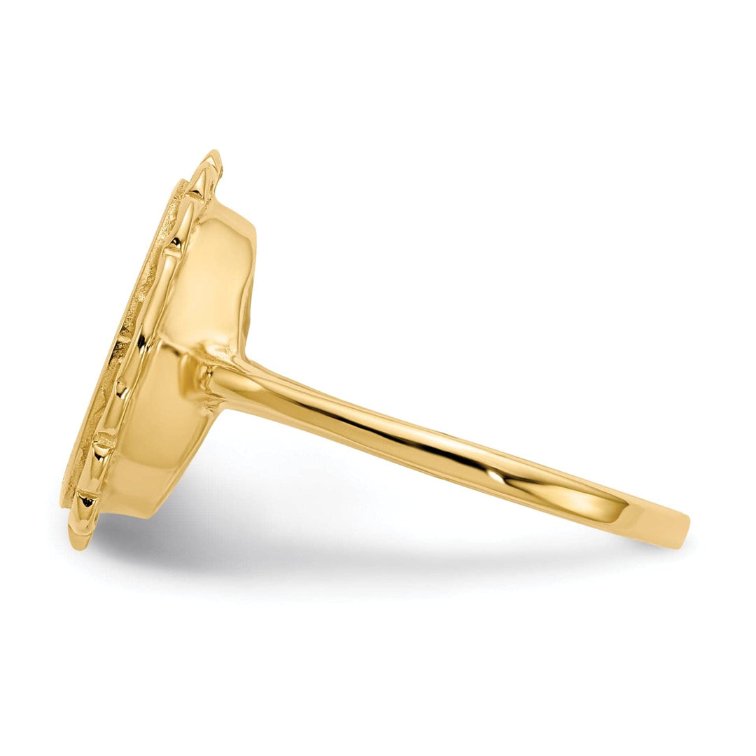 Lovely Rita's Ring 14k Yellow Gold Open Back Signet Ring