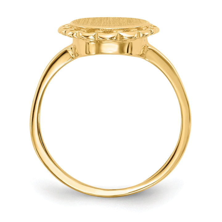 Lovely Rita's Ring 14k Yellow Gold Open Back Signet Ring