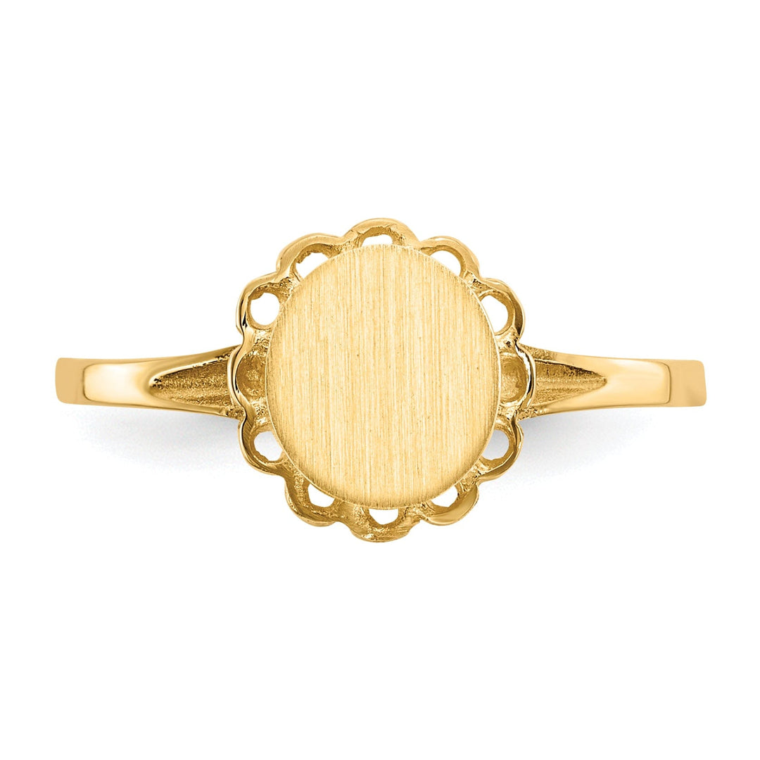 Lovely Rita's Ring 14k Yellow Gold Open Back Signet Ring