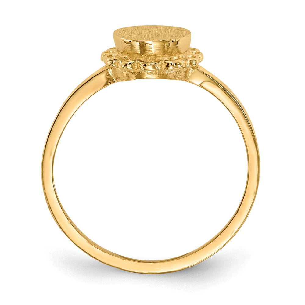 Lovely Rita's Ring 14k Yellow Gold Open Back Signet Ring