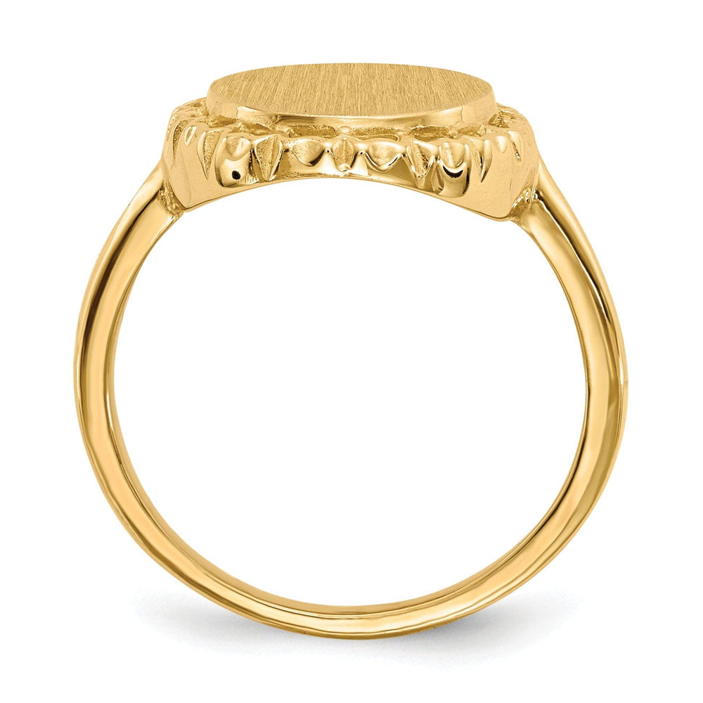 Lovely Rita's Ring 14k Yellow Gold Open Back Signet Ring