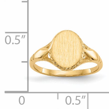 Lovely Rita's Ring 14k Yellow Gold Open Back Signet Ring