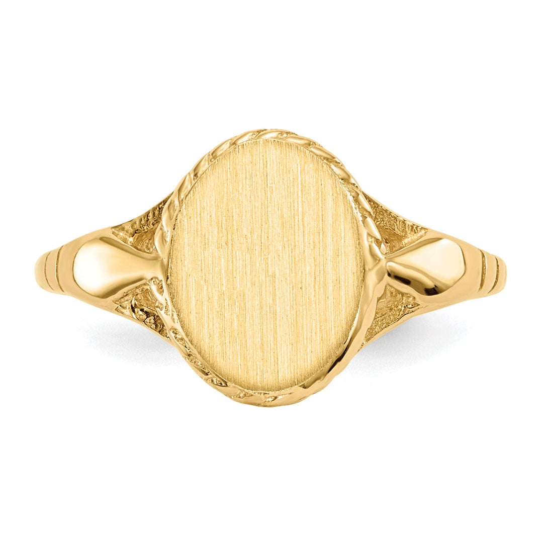 Lovely Rita's Ring 14k Yellow Gold Open Back Signet Ring
