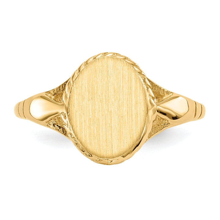 Lovely Rita's Ring 14k Yellow Gold Open Back Signet Ring
