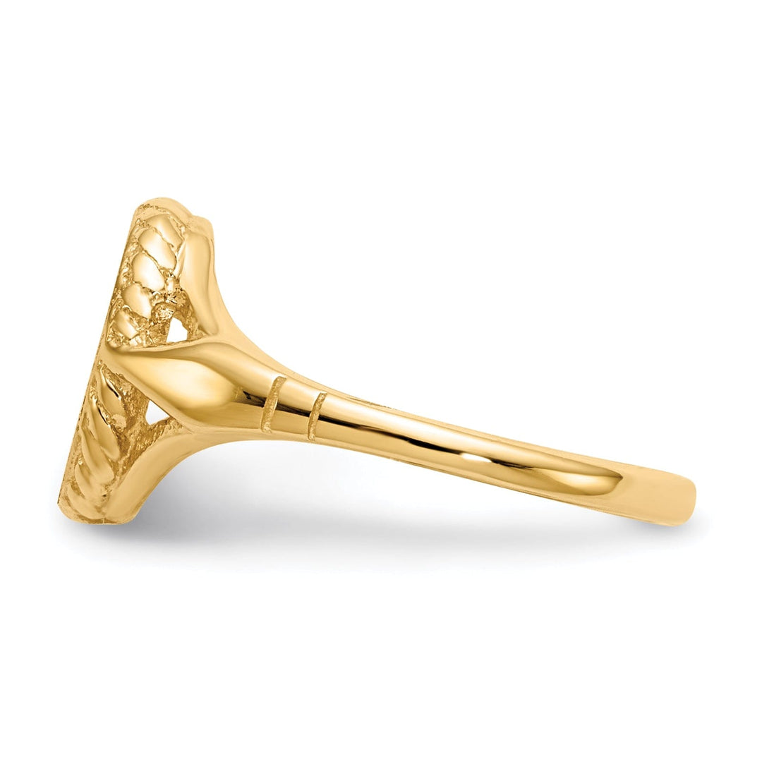 Lovely Rita's Ring 14k Yellow Gold Open Back Signet Ring