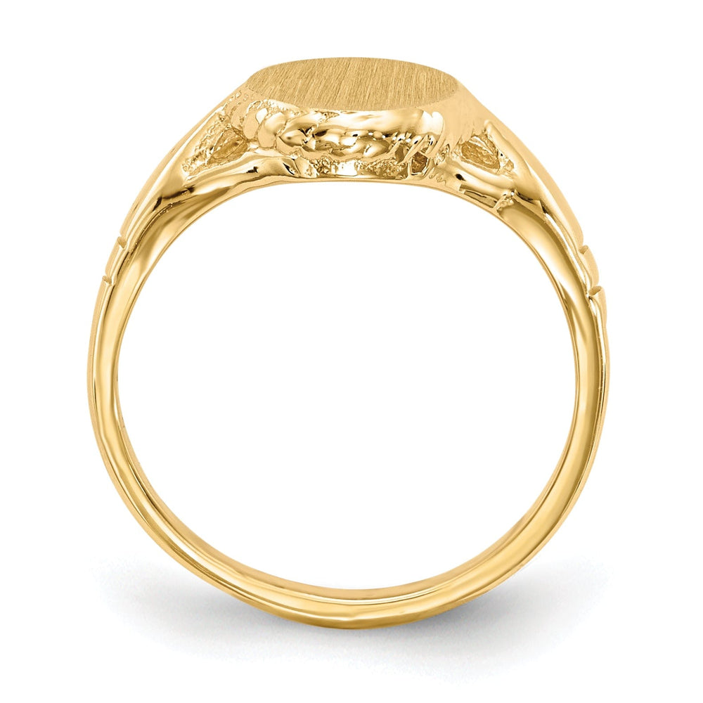 Lovely Rita's Ring 14k Yellow Gold Open Back Signet Ring