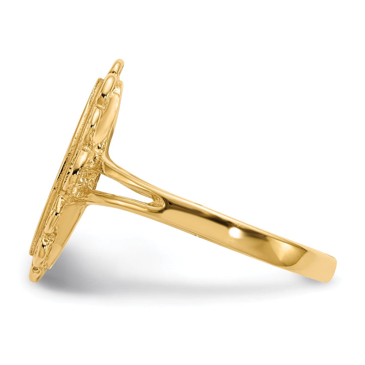 Lovely Rita's Ring 14k Yellow Gold Open Back Signet Ring