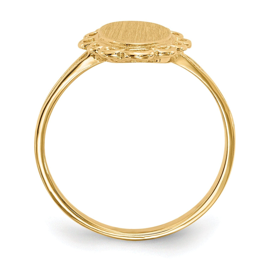 Lovely Rita's Ring 14k Yellow Gold Open Back Signet Ring