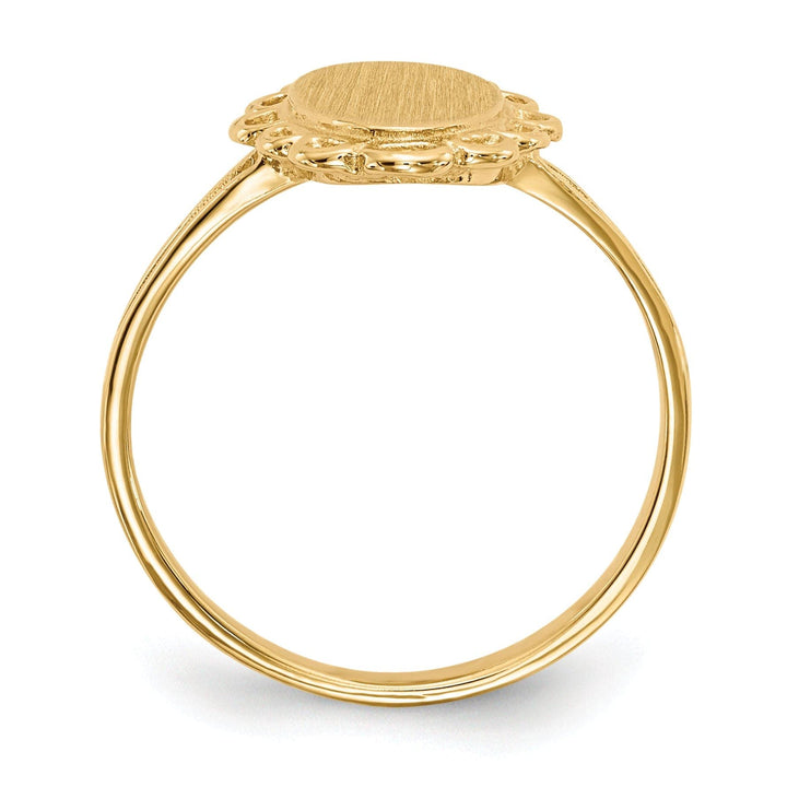 Lovely Rita's Ring 14k Yellow Gold Open Back Signet Ring