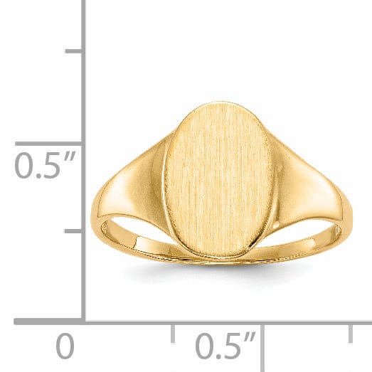 Lovely Rita's Ring 14k Yellow Gold Open Back Signet Ring