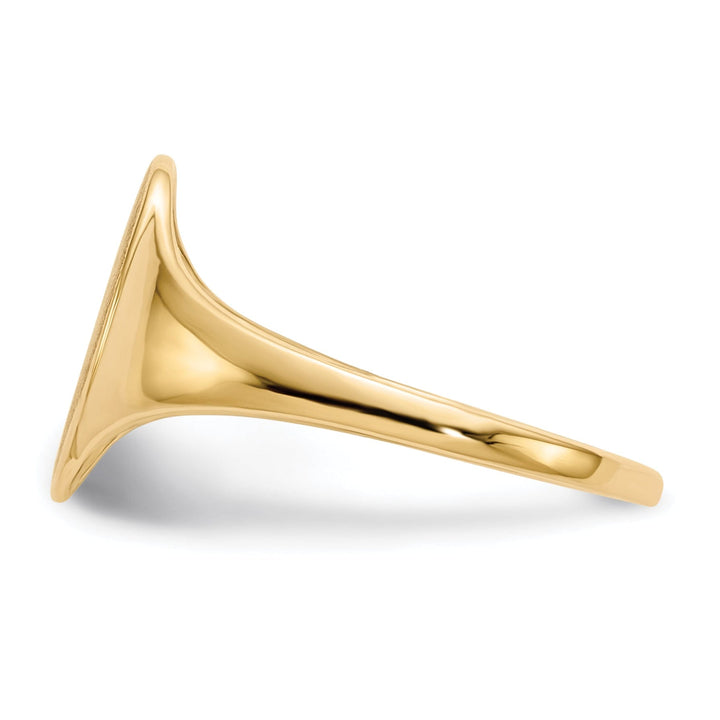Lovely Rita's Ring 14k Yellow Gold Open Back Signet Ring
