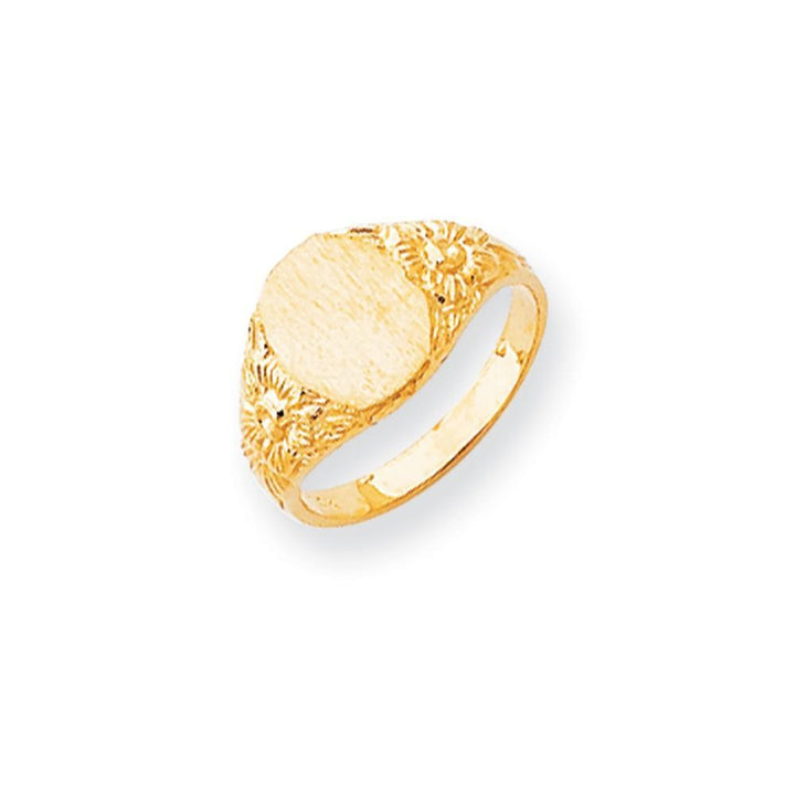 Lovely Rita's Ring 14k Yellow Gold Open Back Signet Ring