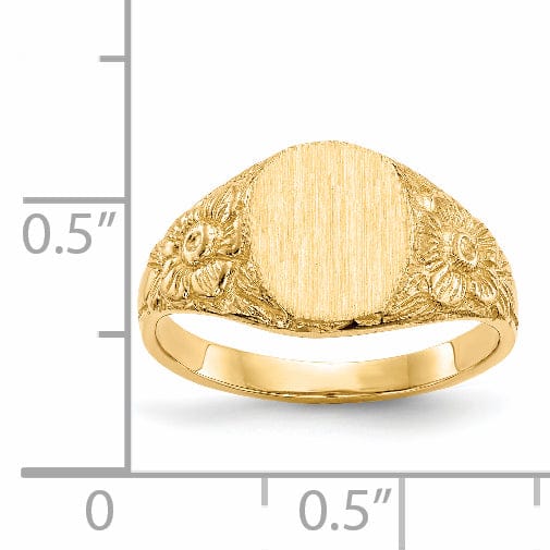 Lovely Rita's Ring 14k Yellow Gold Open Back Signet Ring