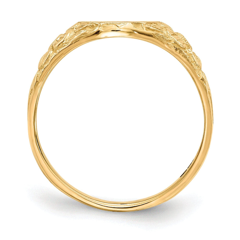 Lovely Rita's Ring 14k Yellow Gold Open Back Signet Ring