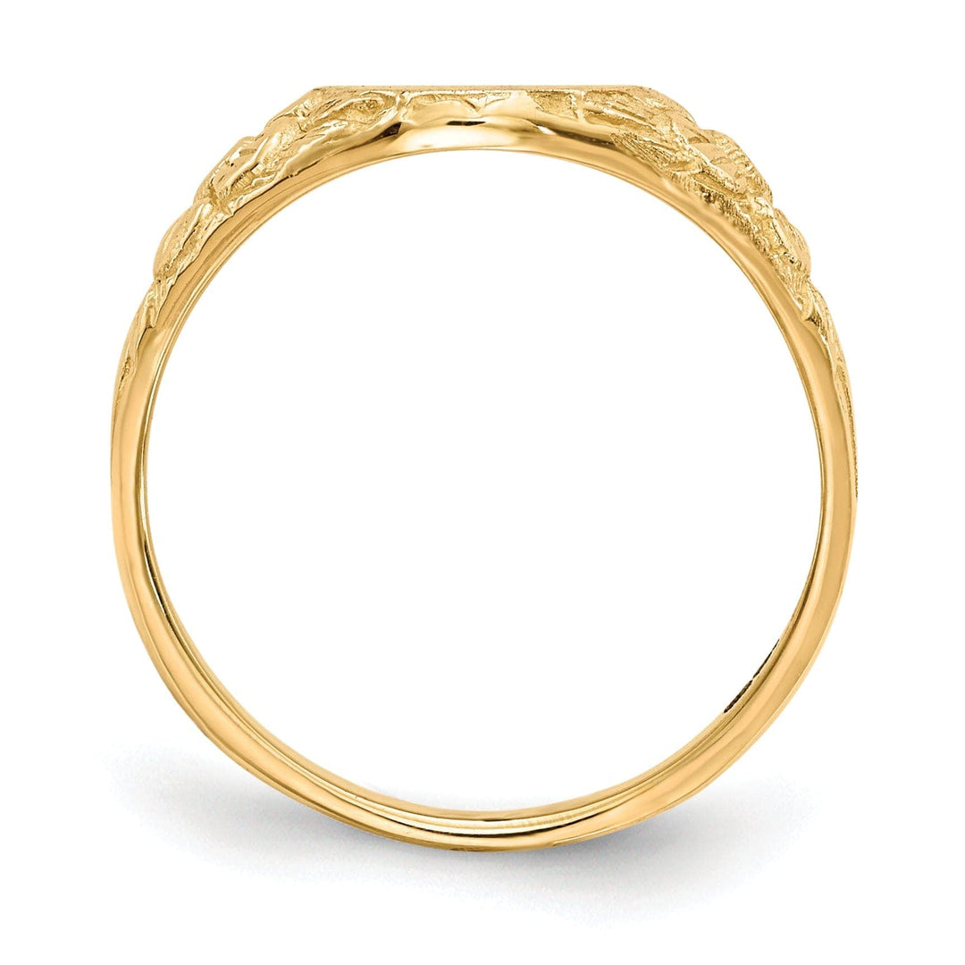 Lovely Rita's Ring 14k Yellow Gold Open Back Signet Ring