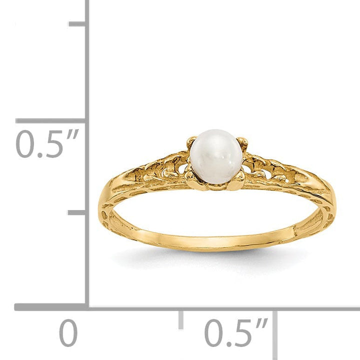 Lovely Rita's Ring 14k Yellow Gold Pearl Birthstone Baby Ring
