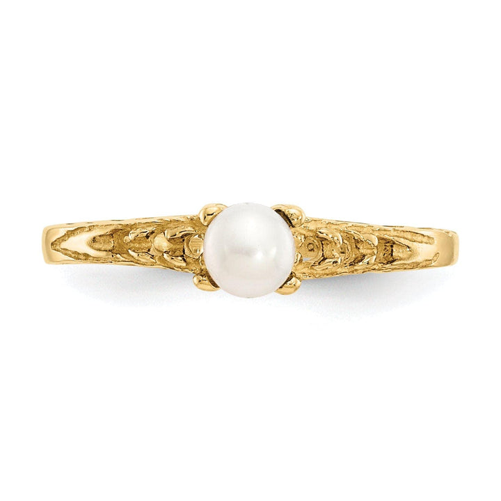 Lovely Rita's Ring 14k Yellow Gold Pearl Birthstone Baby Ring