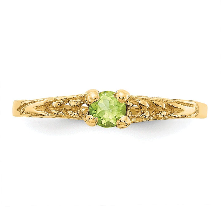 Lovely Rita's Ring 14k Yellow Gold Peridot Birthstone Baby Ring