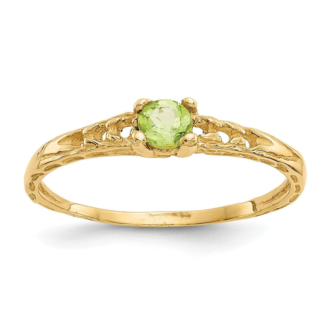 Lovely Rita's Ring 14k Yellow Gold Peridot Birthstone Baby Ring