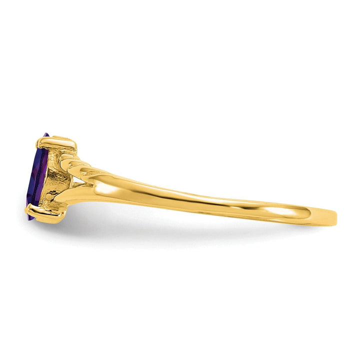 Lovely Rita's Ring 14k Yellow Gold Polished Amethyst Birthstone Ring