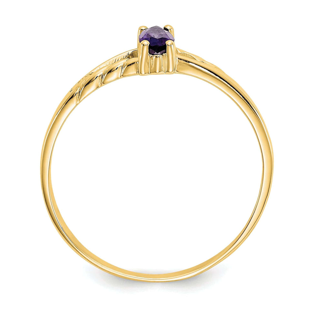 Lovely Rita's Ring 14k Yellow Gold Polished Amethyst Birthstone Ring