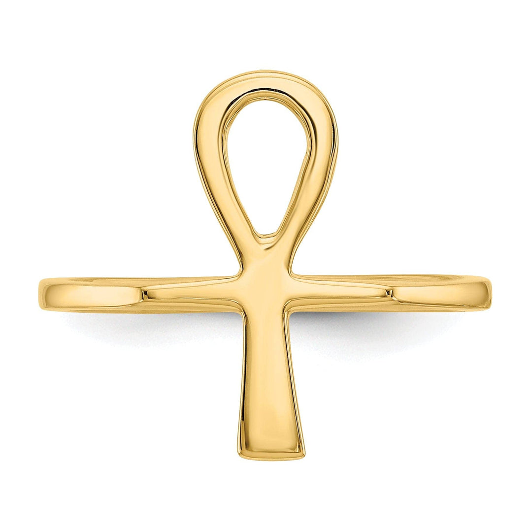 Lovely Rita's Ring 14k Yellow Gold Polished Ankh Egyptian Cross Ring