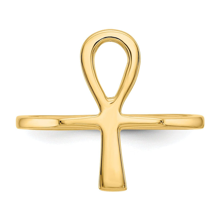 Lovely Rita's Ring 14k Yellow Gold Polished Ankh Egyptian Cross Ring